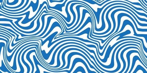 Obraz premium Dynamic blue abstract with flowing striped curves and motion effect, suitable for creative, tech, and presentation use.