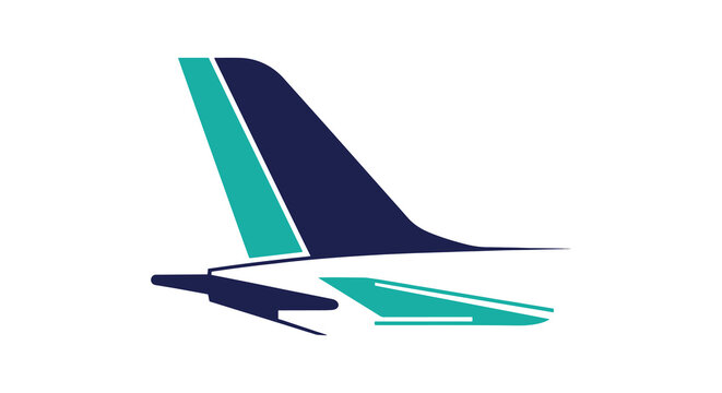Airplane Tail Fin Line art modern color pattern vector.eps
