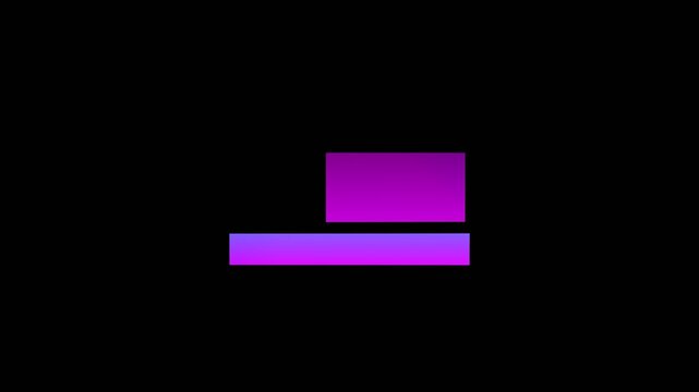 ribbon banner title montage empty reveal effect with alpha channel