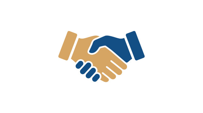 Business partners shake hands in a professional setting with agreement and collaboration