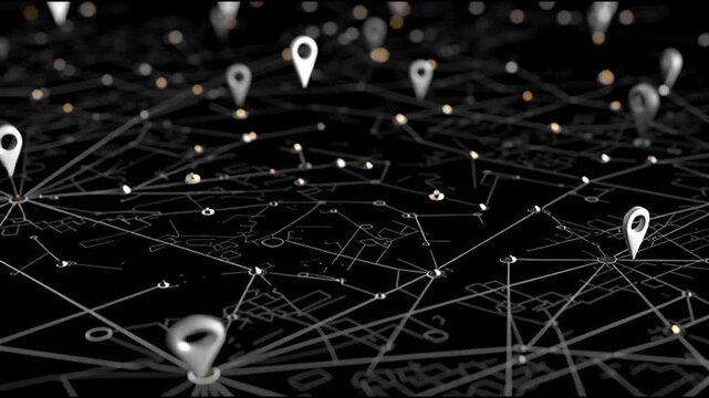 map cloud computing technology innovative cyber security network, using interconnected nodes to represent business partnerships on the Smart digital Innovation city with connection network