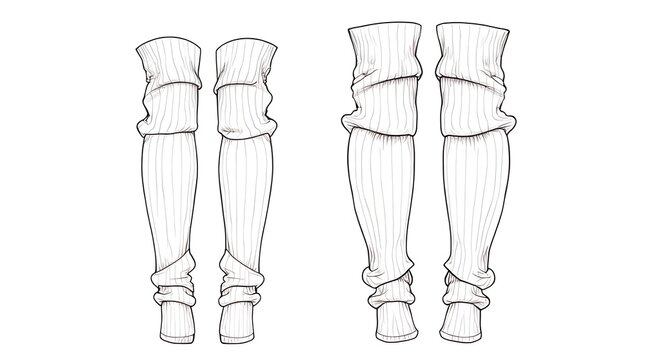 Stylized Arm Legging Sketch Two Pairs
