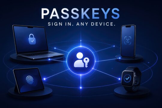 Secure passkeys sign in across devices with biometric authentication