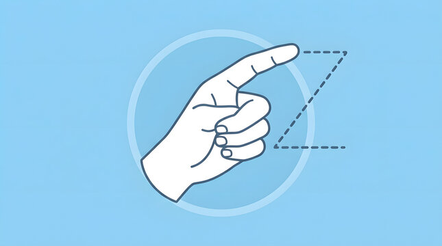 Hand with Index Finger Pointing Upwards.