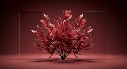 Fototapeta premium Dried autumn flowers in dark background