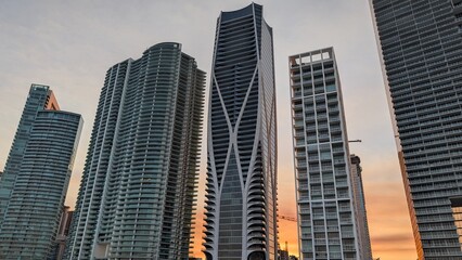 Fototapeta premium downtown miami sunset