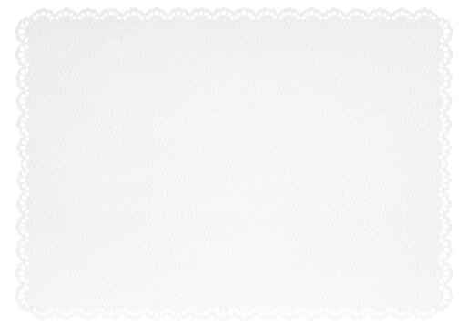 Watercolor Paper White Lace Simple Frame  - Transparent PNG-300dpi-	
