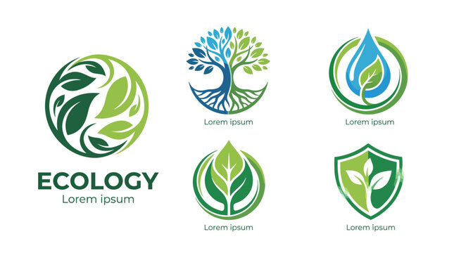 This collection of logos includes symbols of nature, growth, and ecology, ideal for organizations focused on sustainability, environmental conservation, or eco-friendly products.