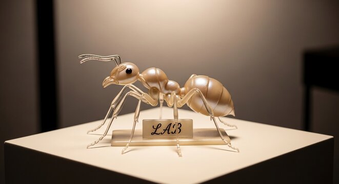 Ant sculpture on display