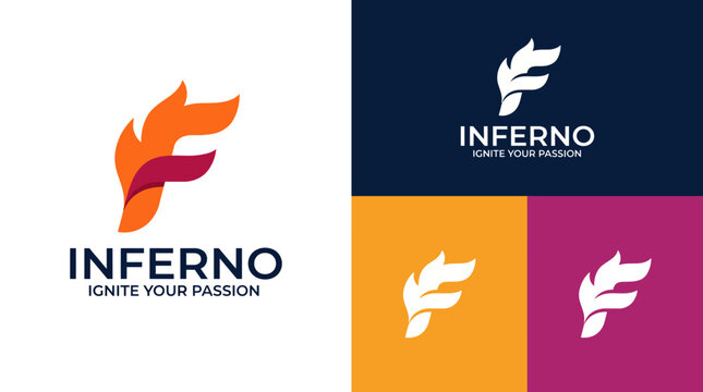 A dynamic logo showcasing an abstract flame, representing passion and energy, ideal for brands in creative fields or motivational services.