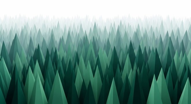 Abstract geometric forest illustration