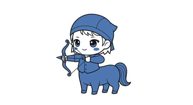 Cartoon centaur with bow and arrow.
