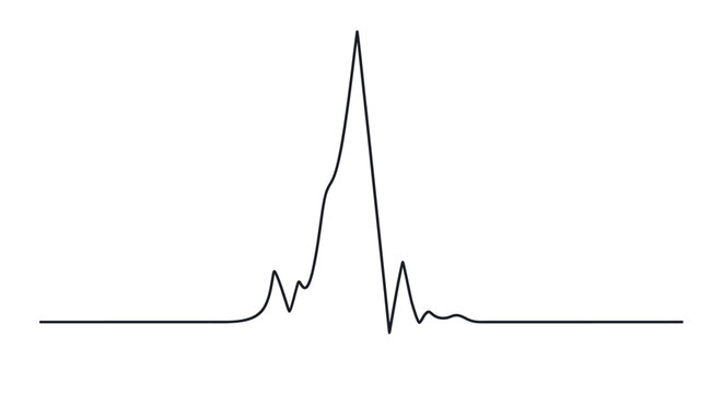 Abstract waveform graph on white background
