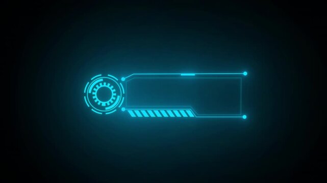 Neon Tech Lower Third Overlay on Transparent Background.
Futuristic HUD Lower Third Motion Graphic.