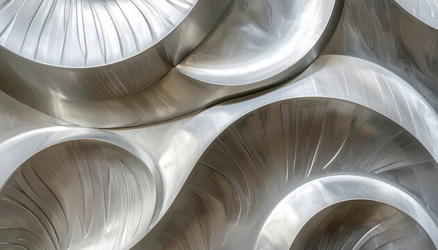 Abstract metal sculpture artwork