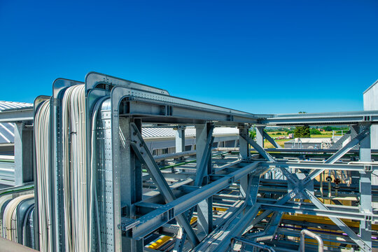 Chemical industrial plant for metal recovery and electroplating salt manufacturing systems with large storage tanks