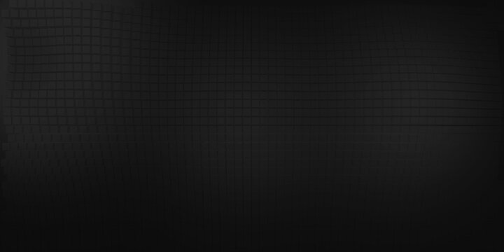 Abstract dark background grid of small three dimensional cubes arranged in a pattern  creates a subtle wave effect across