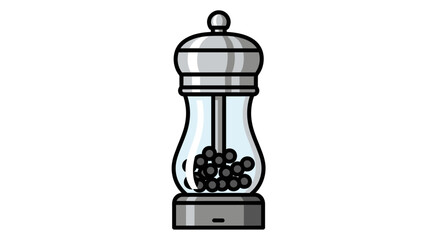 Fototapeta premium Pepper mill with black peppercorns inside.