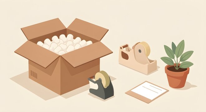Small Business Packaging Box Concept Illustration