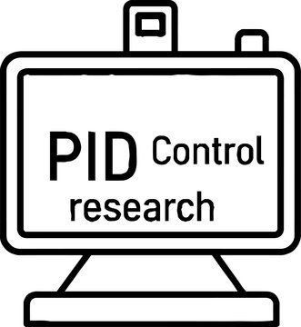 Computer monitor displaying PID control research text