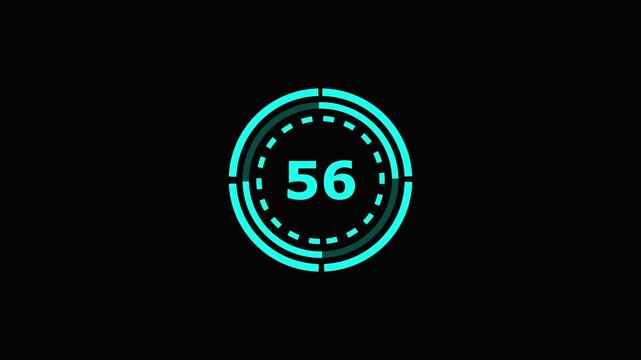 Animated neon number 100 on black background with circular motion number 100 neon sign glowing number.