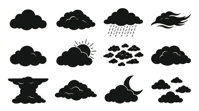 Collection of various cloud types.