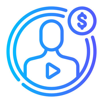 money gradient icon