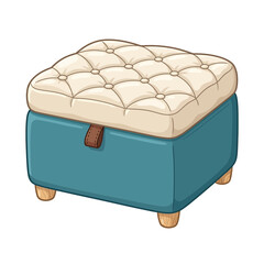 Fototapeta premium Tufted Ottoman Footstool