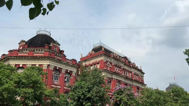 An expansive view of the Writers' Building in B.B.D. Bagh, Kolkata&mdash;the official government secretariat building and a landmark of administrative history in West Bengal.