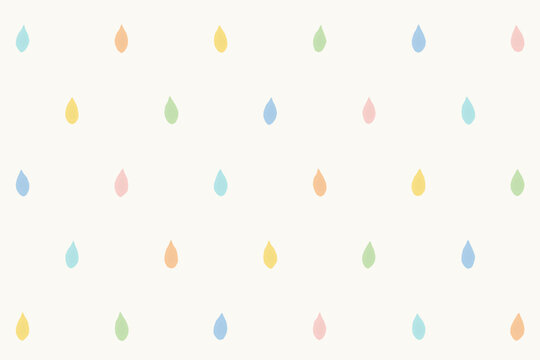 Pastel hand drawn raindrop pattern background