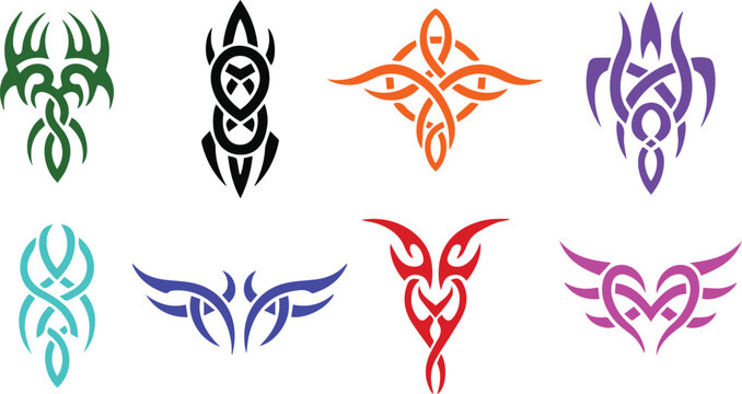 Tribal armband tattoo patterns for arm placement