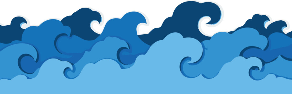 Ocean waves background for web header