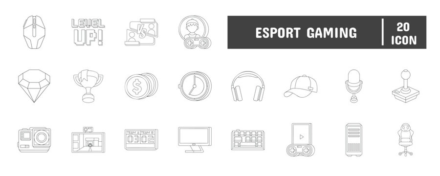 20  Line Icon Illustration Set