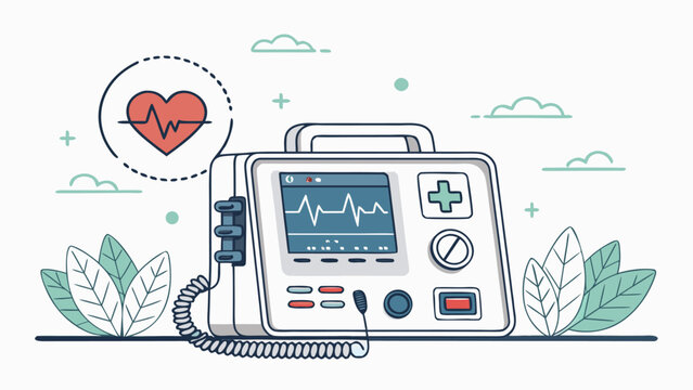 Defibrillator Machine Medical Device Closeup.