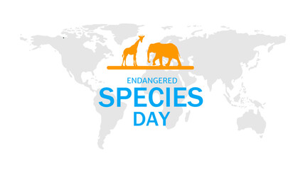 Naklejka premium Endangered Species Day on May
