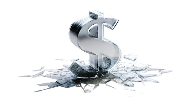 broken US dollar sign