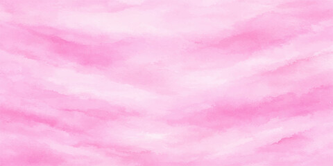 Fototapeta premium An abstract watercolor background features soft pink clouds and a purple pastel wash on vintage textured paper material to create a light grunge paint illustration for an art wallpaper design
