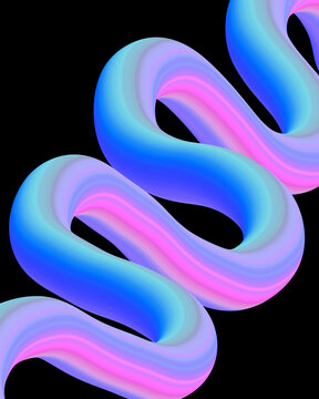 abstract blue neon with purple and pink gradation wavy lines background with smooth fluid gradient shapes. for wallpaper and background