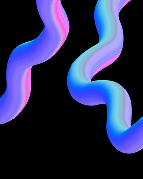 abstract blue neon with purple and pink gradation wavy lines background with smooth fluid gradient shapes. for wallpaper and background