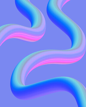 abstract blue neon with purple and pink gradation wavy lines background with smooth fluid gradient shapes. for wallpaper and background