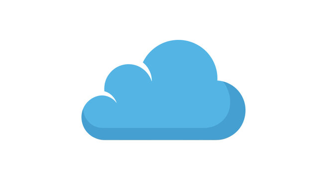 Blue Cloud Icon Symbol Weather.