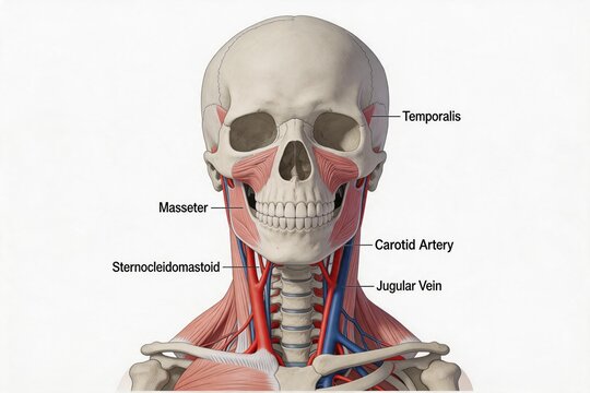 Human skull anatomy diagram