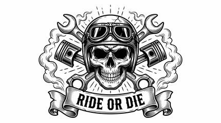 Fototapeta premium skull and crossbones Tshirt Desain,vector Ilustration