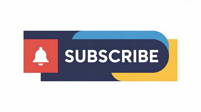 Subscribe button, notification bell icon, social media sign up, online subscription, web button