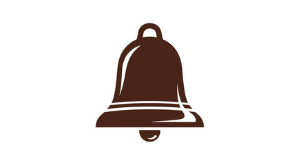 Brown metal bell with handle. © Alex