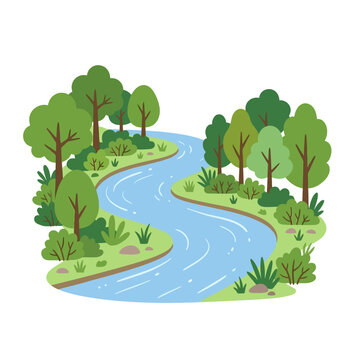 illustration of a protected natural river