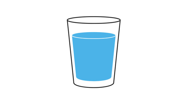 Glass of Blue Liquid Beverage Drink.