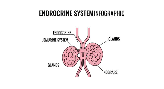 Endocrine system infographic with glands.