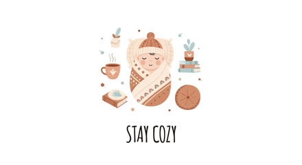 Cozy winter hat and scarf set. © Bilal