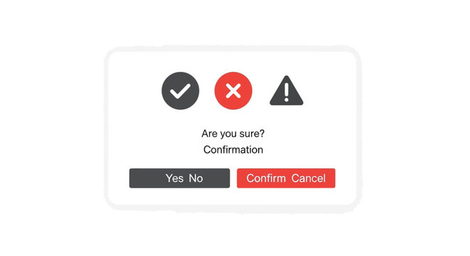 Confirmation Dialog Box Interface Elements.